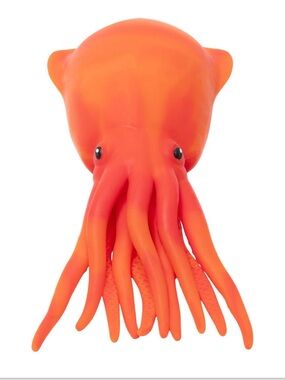 Orange Squid Stretch Toy for Kids Squeezy Sea Creatures Toy